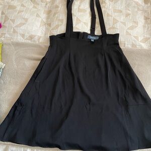 ModCloth Black Suspender A-Line Skirt